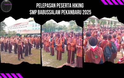 Ratusan Siswa SMP Babussalam Tembus Hutan UNRI dalam Hiking Puncak Hari Pramuka ke-64!