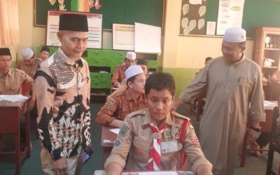 Hari Terakhir Ujian Sekolah SMP Babussalam, Pengawas Dinas Lakukan Monitoring Langsung
